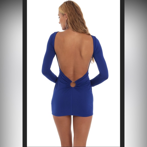 Lucy in the Sky Blue Backless Dress - Picture 2 of 2